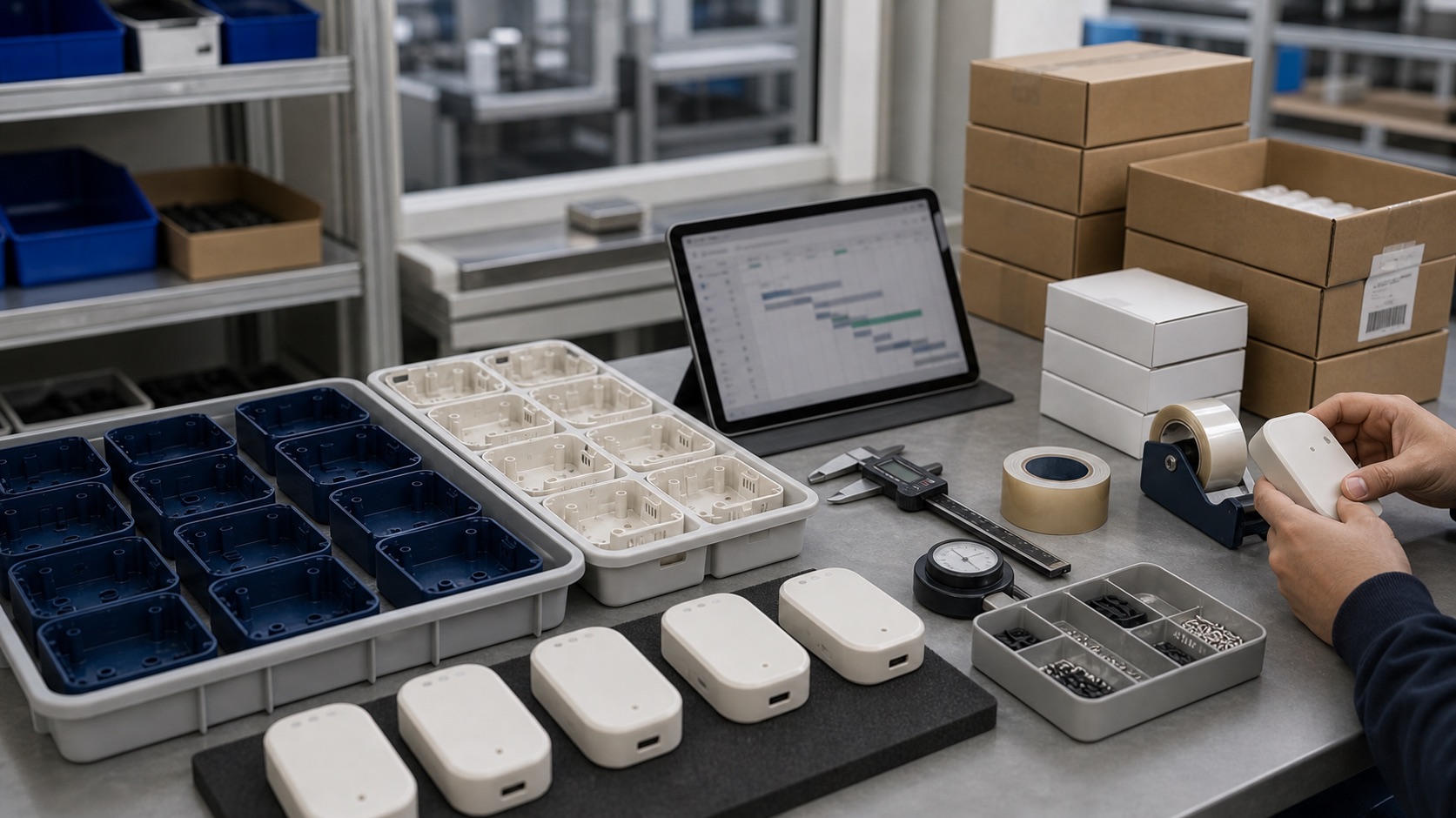 Representative product company production and delivery preparation scene